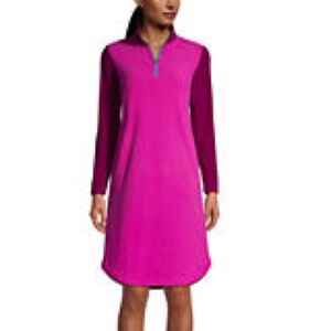 NEW Long Sleeve Fleece Quarter Zip Dress